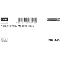 Barilotto nipplo lungo MM ø3/4"xL.200mm bronzo, filettatura R 267445