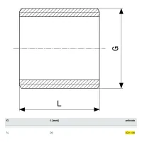 Vite semplice nipplo ø1/2"MM bronzo, filettatura G 322106