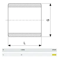 Vite semplice nipplo ø3/4"MM bronzo, filettatura G 322090