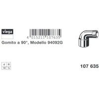 Gomito a 90° bronzo FM ø18-1/2" estremità a saldare femmina, filettatura R 107635