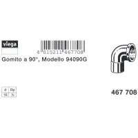 Gomito a 90° FF 16-1/2" bronzo, estremità a saldare femmina, filettatura Rp 467708