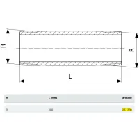 Nipplo lungo MM 1/2"x100 bronzo, filettatura R 267339