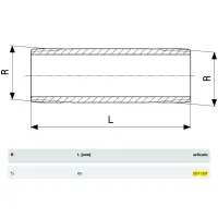 Nipplo lungo MM 3/4"x60 bronzo, filettatura R 267391