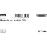 Nipplo lungo MM 3/4"x100 bronzo, filettatura R 267414