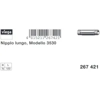 Nipplo lungo MM 3/4"x120 bronzo, filettatura R 267421