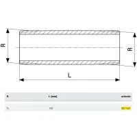 Nipplo lungo MM 3/4"x120 bronzo, filettatura R 267421