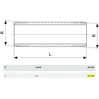 Nipplo lungo MM 3/4"x150 bronzo, filettatura R 267438