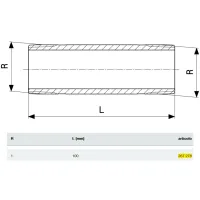 Nipplo lungo MM 1"x100 bronzo, filettatura R 267278