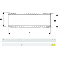 Nipplo lungo MM 1"x120 bronzo, filettatura R 267285