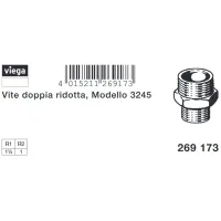 Vite doppia ridotta 1"1/4x1" bronzo, filettatura R 269173