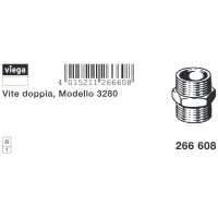 Nipplo nipples vite doppia 1", bronzo, filettatura R 266608