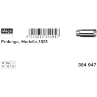 Prolunga MF 3/8"x25 bronzo, filettatura R, filettatura Rp 354947