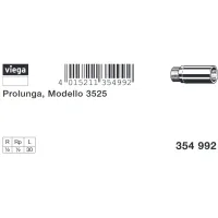 Prolunga MF 1/2"x30 bronzo, filettatura R, filettatura Rp 354992