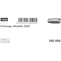 Prolunga MF 1/2"x40 bronzo, filettatura R, filettatura Rp 355005