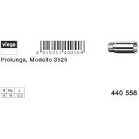 Prolunga MF 3/4"x12.5 bronzo, filettatura R, filettatura Rp 440558