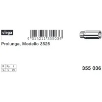 Prolunga MF 3/4"x25 bronzo, filettatura R, filettatura Rp 355036