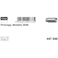 Prolunga MF 3/4"x50 bronzo cromato, filettatura femmina G, filettatura maschio G 447335