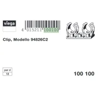 Clip materiale plastico doppio ø18 mm 100100