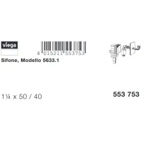 Sifone per montaggio da incasso 1.1/4"x50/40 553753