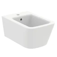 Ideal Standard Blend Cube bidet sospeso monoforo, con troppopieno, colore bianco seta finitura opaco T3687V1