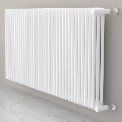 Ardesia radiatore tubolare 3 colonne 20 elementi h.626 - colore bianco RAL9016 - completo di tappo cieco e riduzioni da 1/2