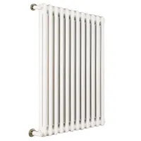 Ardesia radiatore tubolare 2 colonne h.600 - 28 elementi - colore bianco RAL9016 - completo di tappo cieco e riduzioni da 1/2" 3541700041948