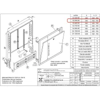 Cassetta universale per collettori, dim. 500x90x620 mm, con piedini e fascione, completa di coperchio verniciato bianco 01CA50090VR02