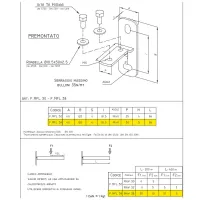 Mensola frontale longitudinale. Dimensione piastra 120x40x4 mm, foro M10, per profili 38/40 01MFL38ZN