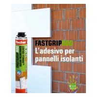 Fastgrip 800 Adesivo poliuretanico per l'incollaggio di pannelli isolanti, lastre in cartongesso e blocchi rettificati non strutturali (da utilizzare con pistola PUP M3) 00518295