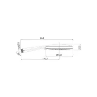 Kit asta saliscendi ottone cm 100 x ø 25 mm - doccia MIXA/3 ø 140 mm 3 getti - CROMOLUX cm 175 D04067P00030004