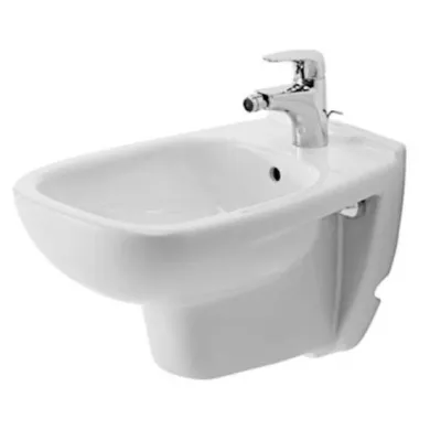 Duravit D-CODE bidet sospeso monoforo con troppopieno, cm 35,5 x 54, bianco 2236150000