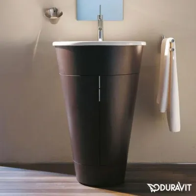 Duravit STARCK 1 base sottolavabo a pavimento L.56 cm H.82.5 cm, finitura macassar S1952002424