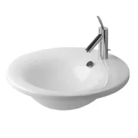 Duravit STARCK 1 lavabo consolle 58 cm monoforo, con troppopieno e bordo per rubinetteria, colore bianco 0406580000