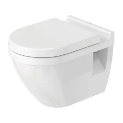 Duravit STARCK 3 vaso wc sospeso a cacciata, senza sedile, fabbisogno di acqua di risciacquo 4,5 l, UWL classe 1, colore bianco 2200090000