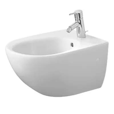 Duravit ARCHITEC bidet sospeso con un foro per rubinetteria, con troppopieno, con bordo per rubinetteria, colore bianco 2531150000