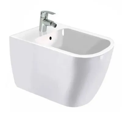 Duravit HAPPY D.2 bidet a pavimento monoforo, a filo parete, con troppopieno, colore bianco 2267100000