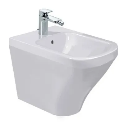 Duravit DURASTYLE bidet a pavimento monoforo, a filo parete, con troppopieno e con bordo per rubinetteria, colore bianco 2284100000