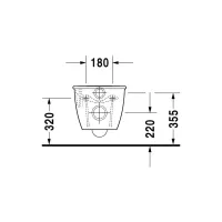 Duravit DARLING NEW vaso wc sospeso a cacciata, senza sedile, fabbisogno di acqua di risciacquo 4,5 l, UWL classe 1, colore bianco 2545090000