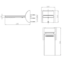 Bossini soffione Aquavolo in acciaio inox corpo ruotante a due getti con attacco 1/2"M I00555000030009