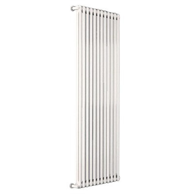 Ardesia radiatore tubolare 2 colonne 10 elementi h.1800 - colore bianco RAL9016 - completo di tappo cieco e riduzioni da 1/2