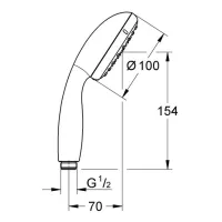 Grohe TEMPESTA monopola doccia a 2 getti finitura cromo 27597001