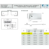 Piatto doccia filopavimento cm. 70x120x1,2h corian 5COC4N0