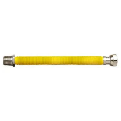 EMIPIU' Corto - Tubo flessibile gas 1/2" x 3/4" MFR-FG L. da 240 a 410 mm - DN tubo 16 mm - maschio fisso ridotto, femmina girevole 0809906