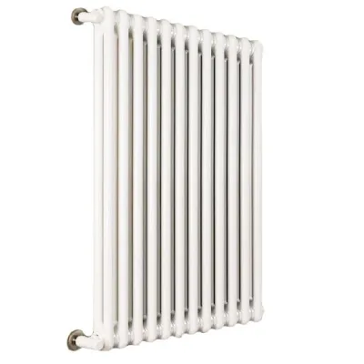 Ardesia radiatore tubolare 2 colonne 11 elementi h.556 - colore bianco RAL9016 - completo di tappo cieco e riduzioni da 1/2" 3541700045741