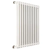 Ardesia radiatore tubolare 2 colonne 11 elementi h.600 - colore bianco RAL9016 - completo di tappo cieco e riduzioni da 1/2" 3541700021230