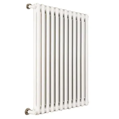 Ardesia radiatore tubolare 2 colonne 12 elementi h.500 - colore bianco RAL9016 - completo di tappo cieco e riduzioni da 1/2" 3541700028834