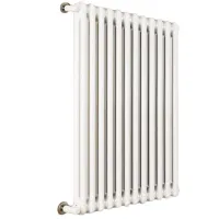 Ardesia radiatore tubolare 2 colonne 14 elementi h.586 - colore bianco RAL9016 - completo di tappo cieco e riduzioni da 1/2" 3541700082458