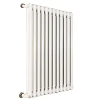 Ardesia radiatore tubolare 2 colonne 14 elementi h.750 - colore bianco RAL9016 - completo di tappo cieco e riduzioni da 1/2" 3541700001932