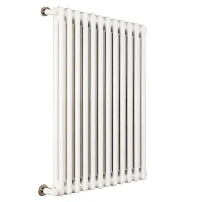 Ardesia radiatore tubolare 2 colonne 14 elementi h.750 - colore bianco RAL9016 - completo di tappo cieco e riduzioni da 1/2" 3541700001932