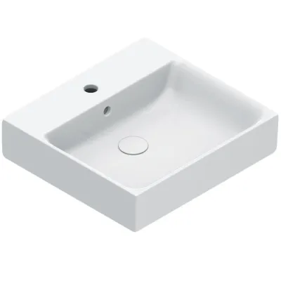 Lavabo Premium 50x30 installazione sospesa, ad appoggio o su mobile. Bianco lucido. 150AVP00